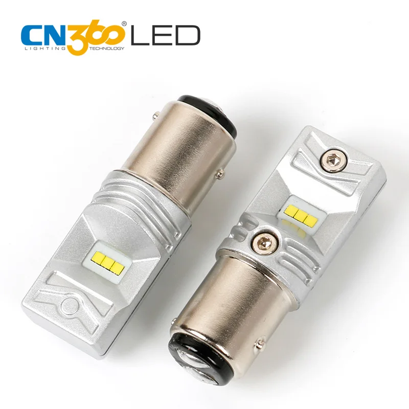 

CN360 2PCS 1157 LED CSP New Product Brake Light 780LM 12V White Unique Design Led Bulb Good Heat Dissipation Super Bright 6500K