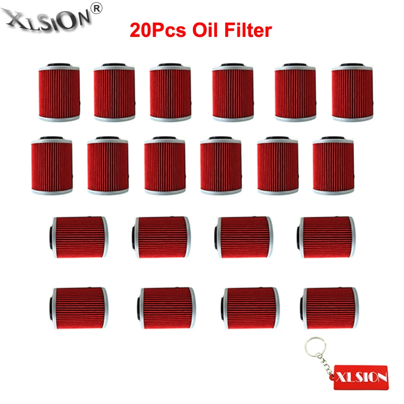 XLSION 20 шт. масляные фильтры для CAN AM OUTLANDER MAX 400 500 650 800R 1000R 800 SL1000 DS650 ETV1000|Масляные