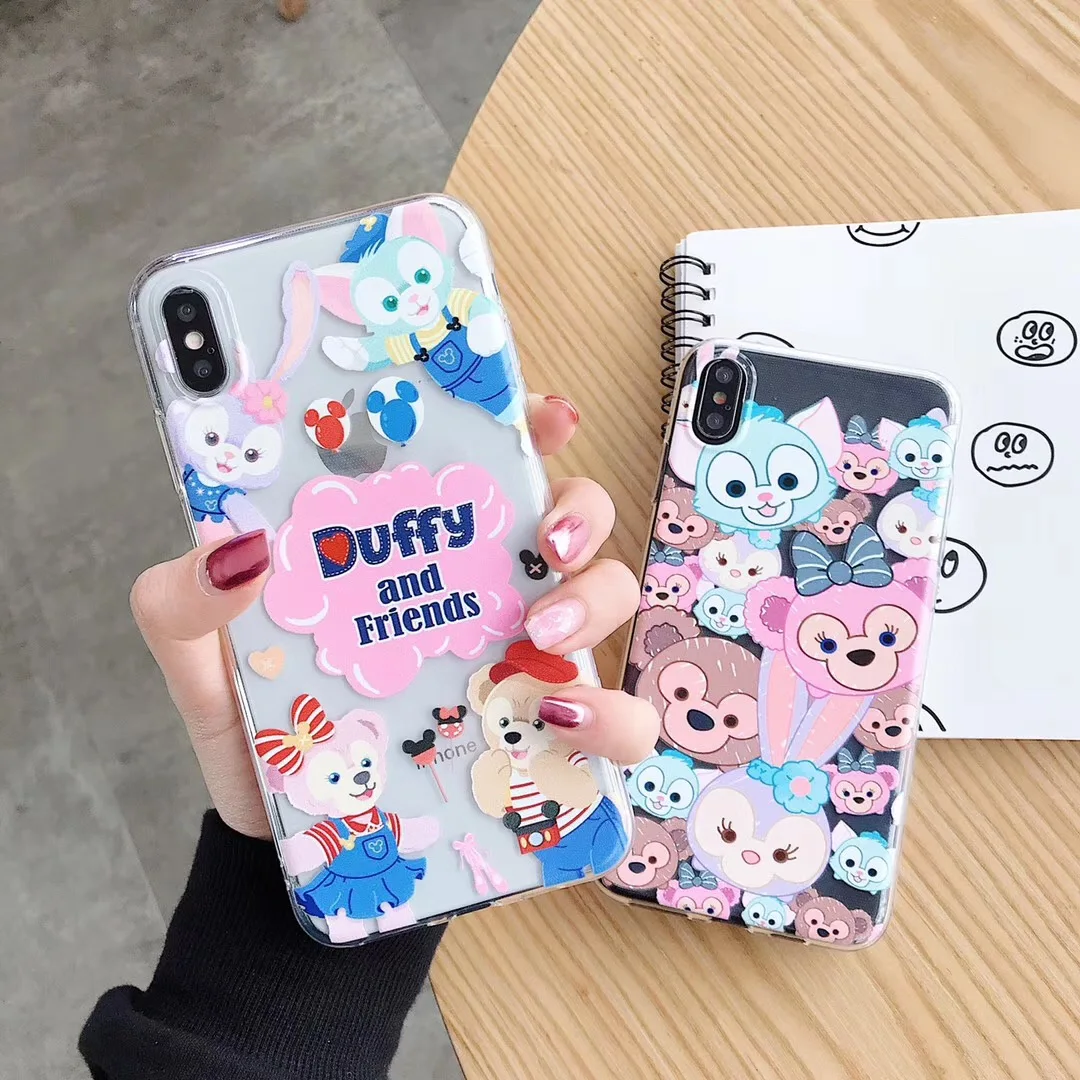 Lovely Cartoon Duffy ShellieMay Anime INS Gelatoni StellaLou cover for iPhone X 10 XS Max Xr 7 8 6 6s Plus Case Coque |