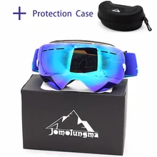 Jomolungma катания на лыжах, сноуборде, двойной большой сферическая линза UV400 Защита Анти-туман Для мужчин Для женщин Лыжный Спорт очки с большой из вспененного этиленвинилацетата(ЭВА) чехол SGC00105