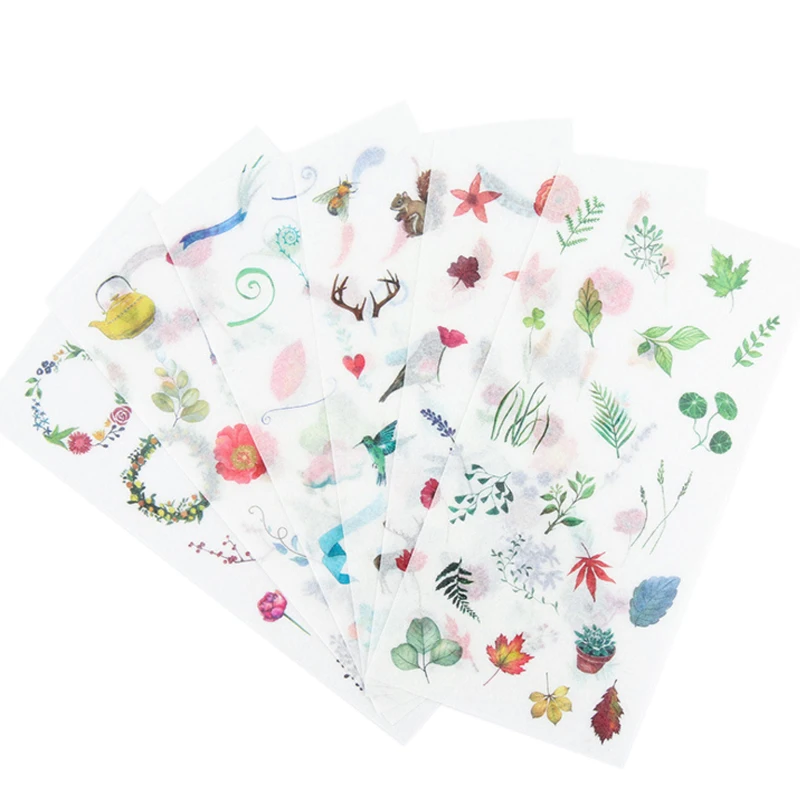 

15packs/lot New Watercolor World Stickers Adhesive Stickers DIY Decoration Diary Stationery Stickers Children Gift Wholesale