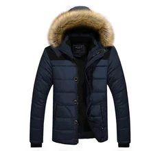 2017 New Winter Jacket Men Warm Hooded Coat Casual Fur Collar Parkas Men Thicken Outwear Cotton-Padded Jacket Male Clothing 5XL