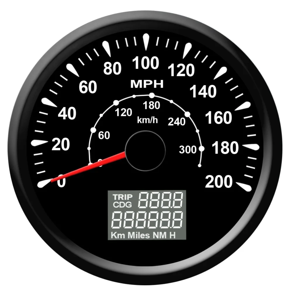 Motorcycle Cafe Racer Speedometer Odometer Gauge 200km/h Instrument with LED Indicator Display 8 Color Backlight Motorcycle Cafe Racer Speedometer Odometer Gauge 200km/h Instrument with LED Indicator Display 8 Color Backlight