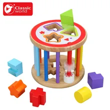 CLASSIC WORLD Caja de madera para encajar piezas de colores