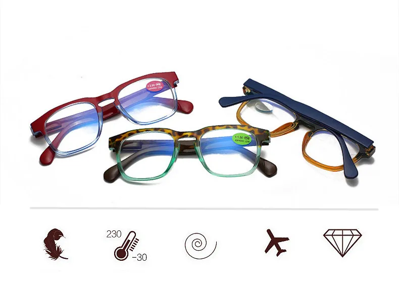 Ретро очки для чтения, женские и мужские Ультра-светильник, очки для дальнозоркости, модные очки Uniesx по рецепту+ 1,0 1,5 2,0 2,5 3,0