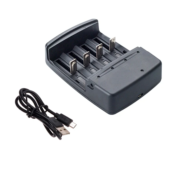 Комплект из 4 предметов Смарт USB зарядное устройство для аккумуляторов 18650 18350 22650 14500 литиевая батарея AA AAA C D SN щелочные никель-металл-гидридных и никель-кадмиевых типов аккумуляторов Зарядное устройство - Цвет: USB cable