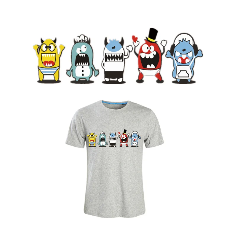 Buy 29*7cm Cartoon little monster Iron on Transfer