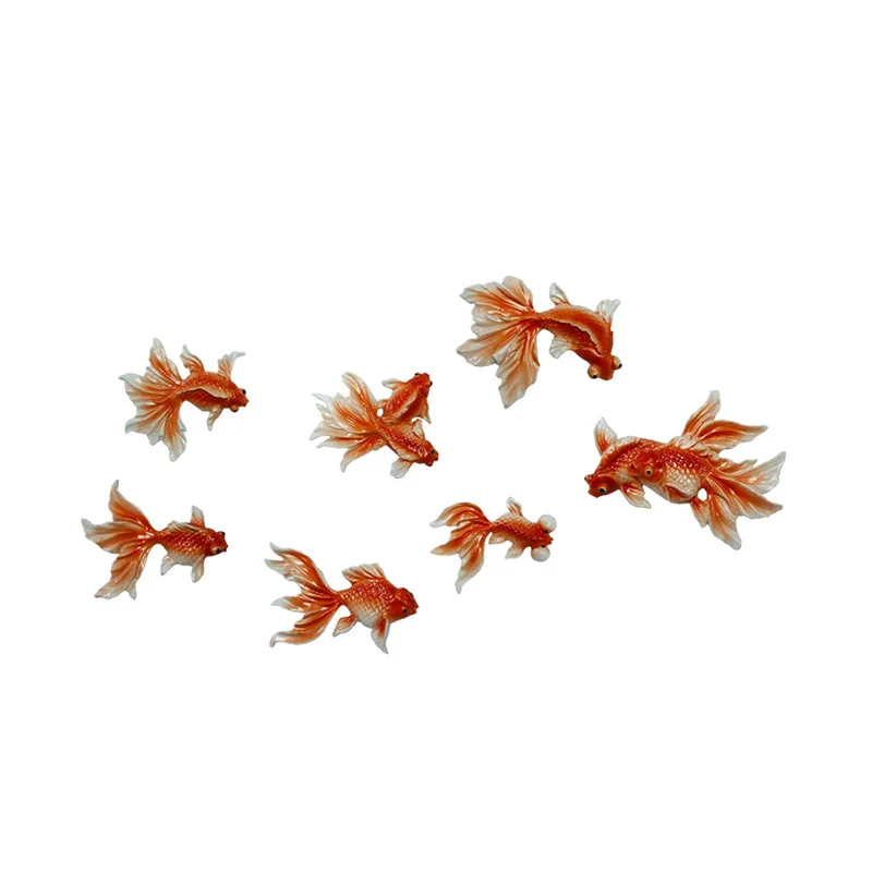  set Goldfish household wall Fish wall decorating Restaurant The bedroom wall hangs Pendant statues  - 32876712174