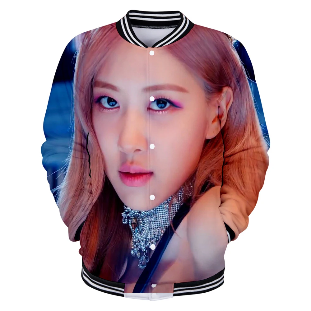 

2019 Blackpink New album 3D Baseball uniform 2019 new Men/Women spring Casual Harajuku Baseball Jackets clothes 4XL