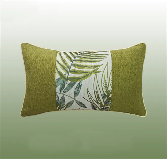 Новая Элегантная домашняя наволочка с вышивкой в виде тропического леса, синяя наволочка для декоративных подушек, almofada cojines - Цвет: No 3