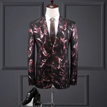 Мужские куртки, популярные новые мужские тонкие однобортные куртки мужские деловая повседневная куртка Мужские официальные банкетные платья