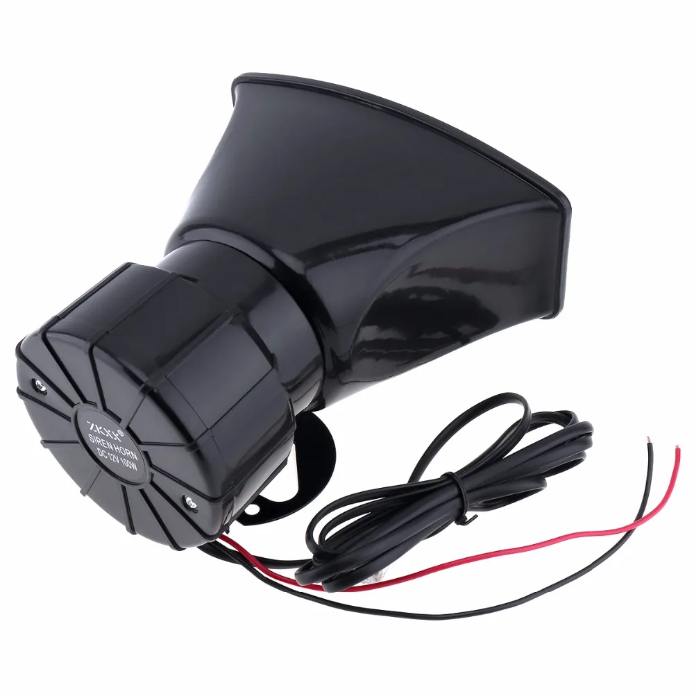 12V 100W 7 Sound 120-150dB Car Electronic Warning Siren Motorcycle Alarm Firemen Ambulance Loudspeaker Amplifier Alarm Horn