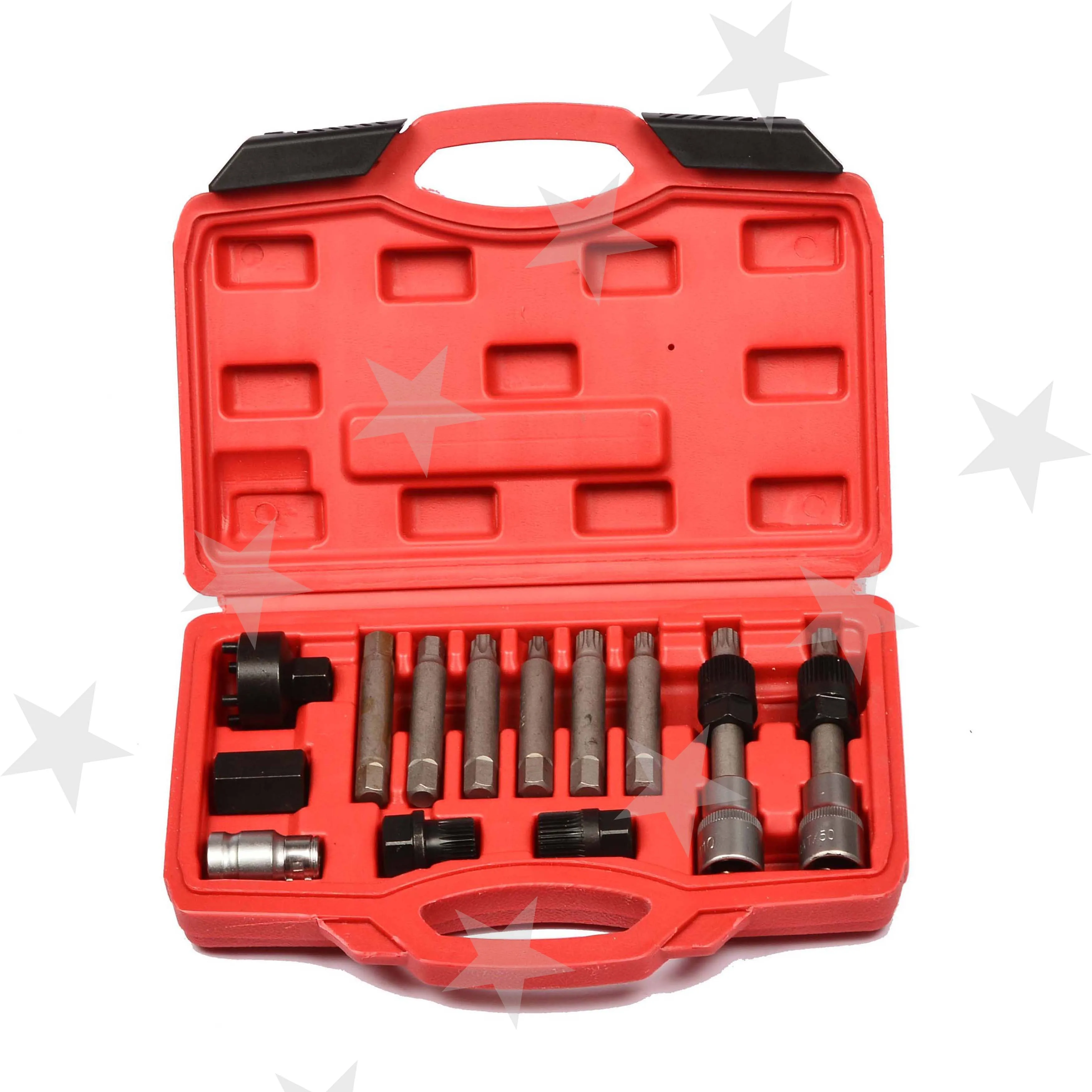 

13Pcs Alternator Freewheel Pulley Removal Engine Auto Tool Set For Mercedes Benz BMW