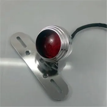 

Motorbike Modified Rear Tail Brake Light Dirtbike Retro Metal Tail Brake Lights Motocross LED License Plate Bracket Taillight