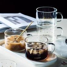 Стеклянная чашка высокого качества чистая красная красивая чашка женская летняя простая для фруктов, молока, чая холодная кружка для напитков 2 палочки