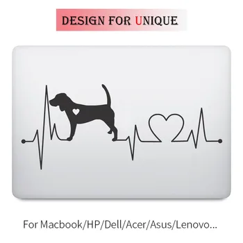 

Dog Heartbeat Laptop Decal Sticker for Apple Macbook Decal Pro Air Retina Touch Bar 11 12 13 15 inch Vinyl Mac Surface Book Skin