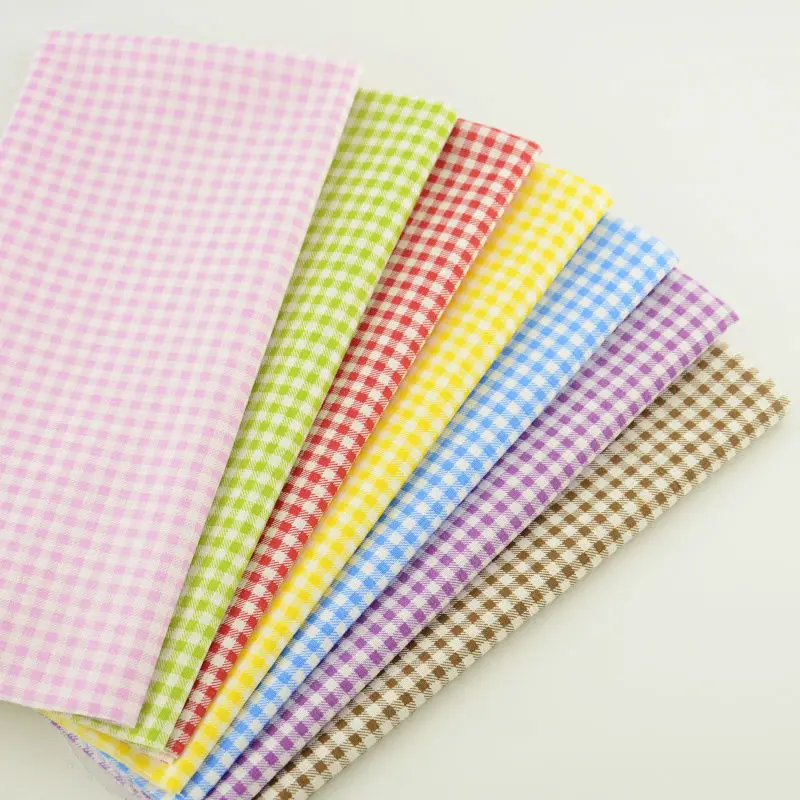 Mix 7 шт. хлопок Ткань различных Цвет прекрасный проверить Дизайн ремесел домашний текстиль ткани Скрапбукинг Tecido лоскутное шитье