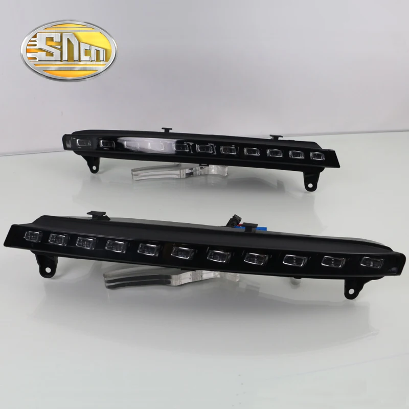  SNCN 2PCS LED Daytime Running Light For Audi Q7 2006 2007 2008 2009 Yellow Turn Signal Function 12V - 32793796060