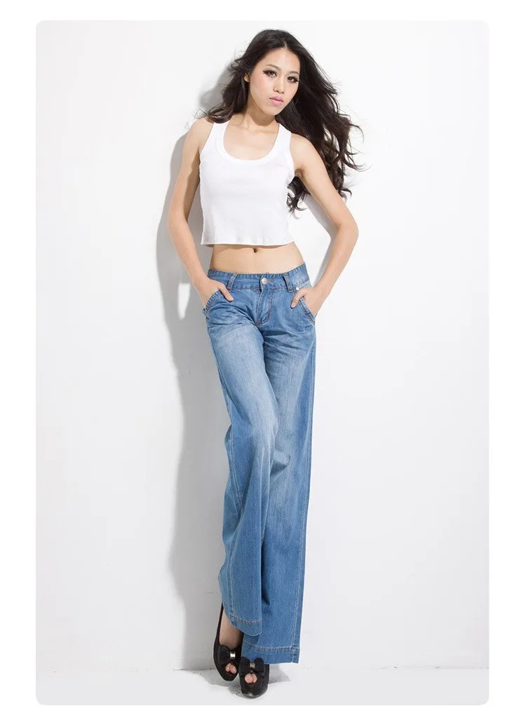 Для женщин; Большие размеры весенние хлопковые свободные джинсы женские с эластичной резинкой на талии широкие брюки джинсы женские