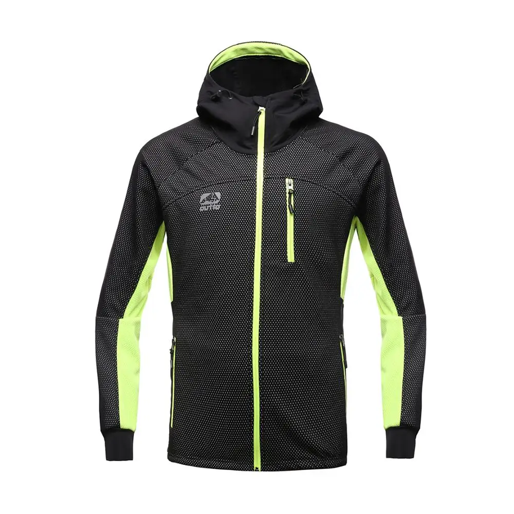 Koop Outto mannen Winddicht Fietsen Jas met Kap Volledige Rits Waterdichte Windjack Lange Mouwen Winter Thermische Outdoor Sport Jas