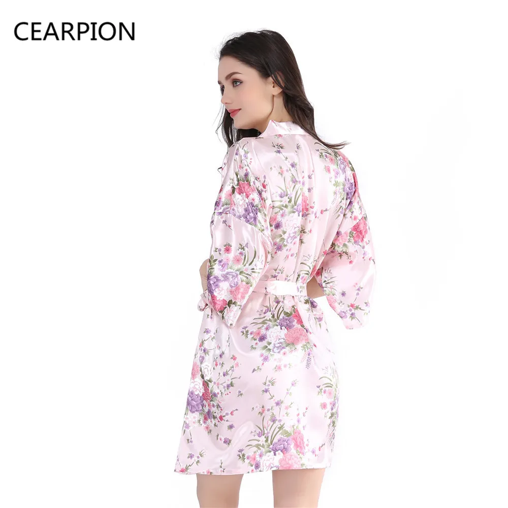 CEARPION халат подружки невесты кимоно Ночная одежда для сна с цветочным принтом