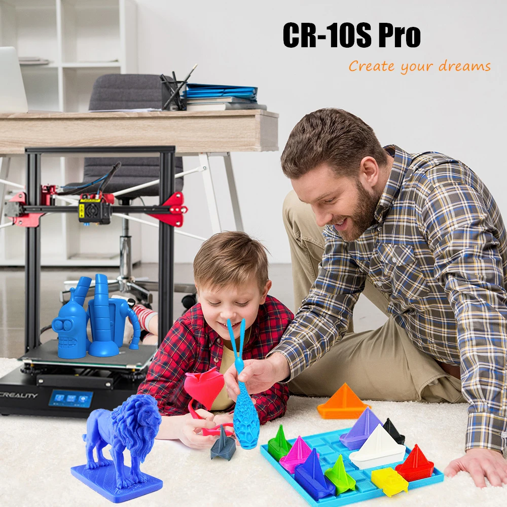Creality CR 10S Pro 3D принтер 4 3 дюймовый сенсорный ЖК дисплей с автоматическим