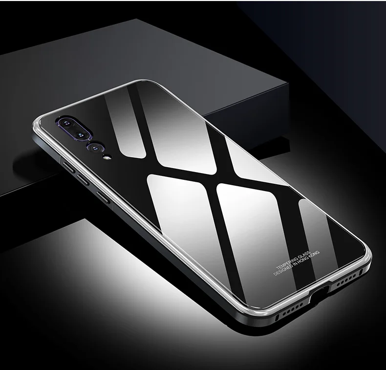 Для huawei P20 чехол P20 Pro металл+ Чехлы с закаленным стеклом Vpower чехол Цветная гладкая задняя защитная крышка P 20 Pro металлический корпус