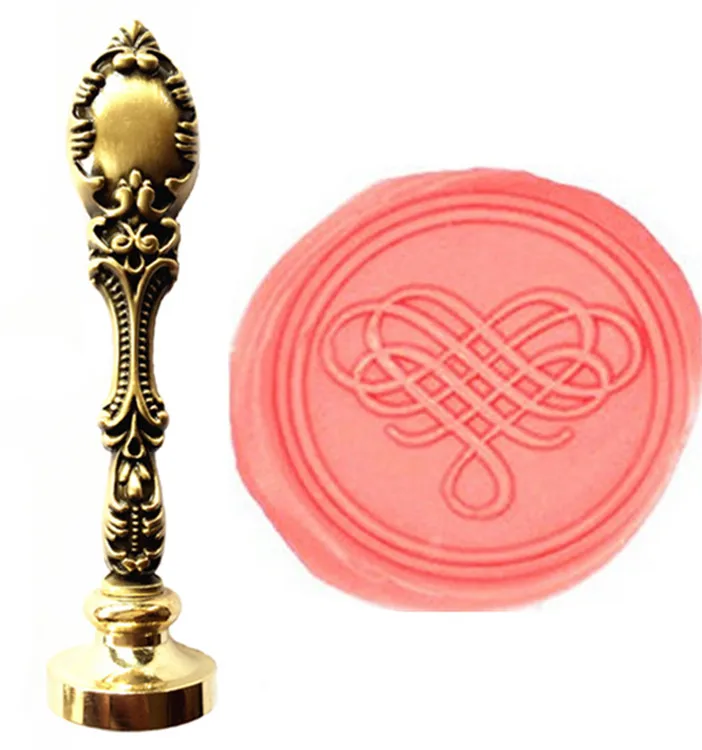 MDLG Vintage Filigree Heart Custom Picture Logo Luxury Wax Seal Sealing