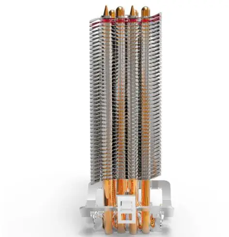 Aigo E4 PC وحدة المعالجة المركزية مروحة التبريد برودة 4 Heatpipes مروحة تبريد لوحدة المعالجة الرئيسية المبرد مبادل حراري من الألومنيوم وحدة المعالجة ...