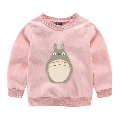 От 2 до 12 лет Totoro/Детский свитер Милая осенняя одежда для малышей Топы для мальчиков и девочек, свитер 06 - Цвет: Розовый
