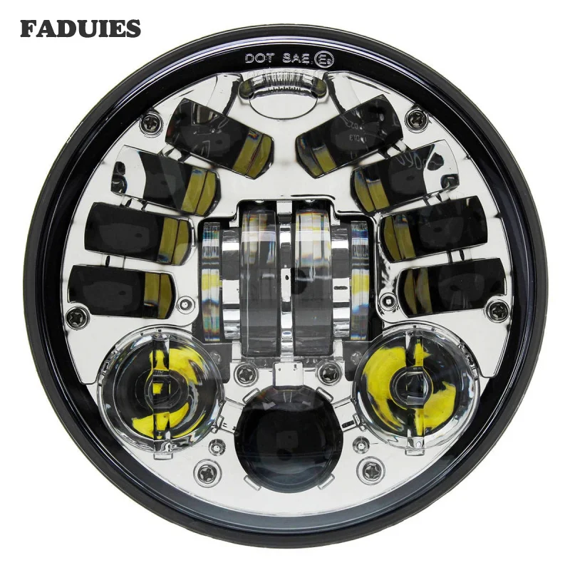 Фары FADUIES светодиодные Черные для мотоцикла 5 75 дюйма H4 Harley Sportsters XL XG XR VRSCD Dyna| |