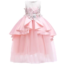 Новинка года; зимнее платье для девочек; Детские платья для девочек; свадебное платье; кружевное праздничное платье принцессы; Рождественская одежда для детей; От 3 до 12 лет