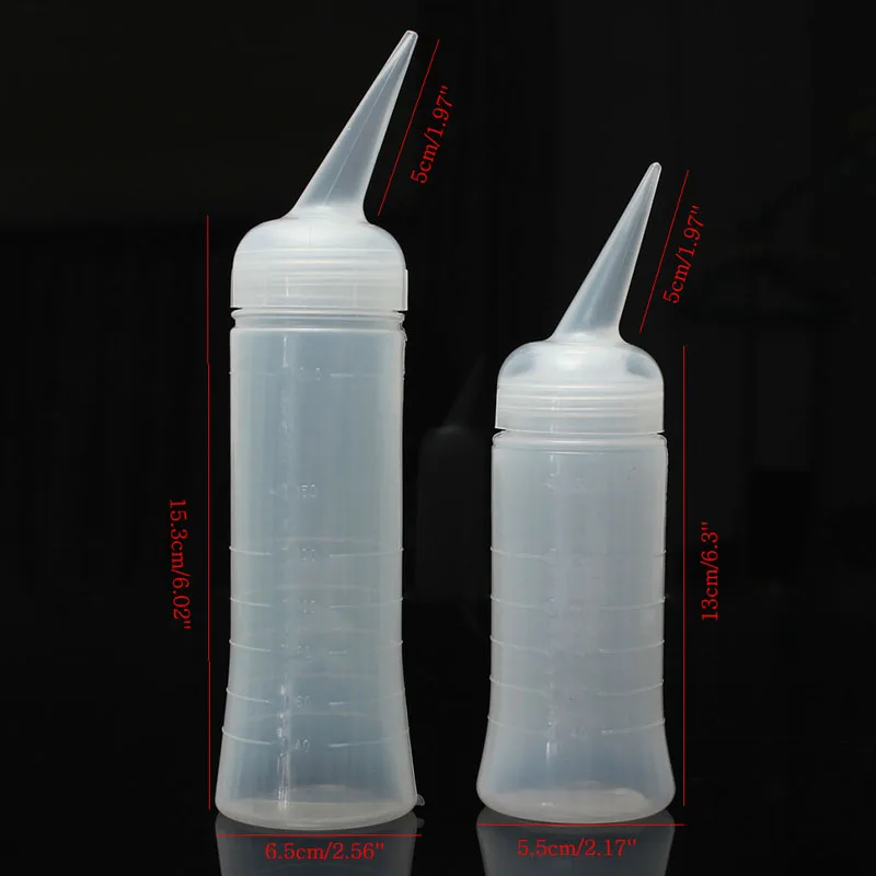

120/260ml Salon Hair Color Measuring Applicator Bottle Scale Hairdressing Tool