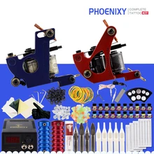 Профессиональный набор татуировки 2 Пулемет набор 20 цветов чернила с пигментом lcd источник питания полный постоянный макияж Набор татуировок наборы