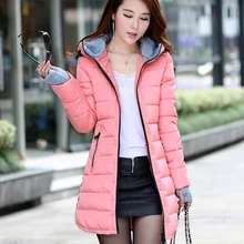 Women’s winter jacket coat female slim long genuine feather padded winter jacket coat thicker coat outwear