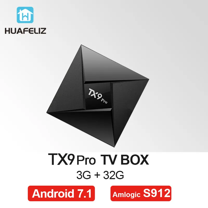 ТВ-приставка TX9 Pro с восьмиядерным процессором Amlogic S912 Android 7 1 ОЗУ 3 ГБ ПЗУ 32 64 бит Wi-Fi