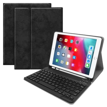 

for iPad Air 3 10.5 Inch 2019 USA Bluetooth Keyboard Leather Case Set with Pen Slot Wireless Tablet Keyboard for iPad Air 3 Case