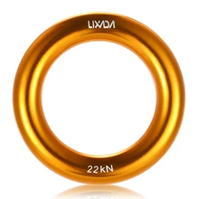 Lixada High Quality 22KN Rock Mountain Climbing O-ring Aluminum Rappel Ring Outdoor Rock Climbing Hammock Safety Rescue Gear gm climbing rappel ring for hammocks aluminum descender rings 25kn 5600lbs o ring for rescue rock climbing caving 10pcs