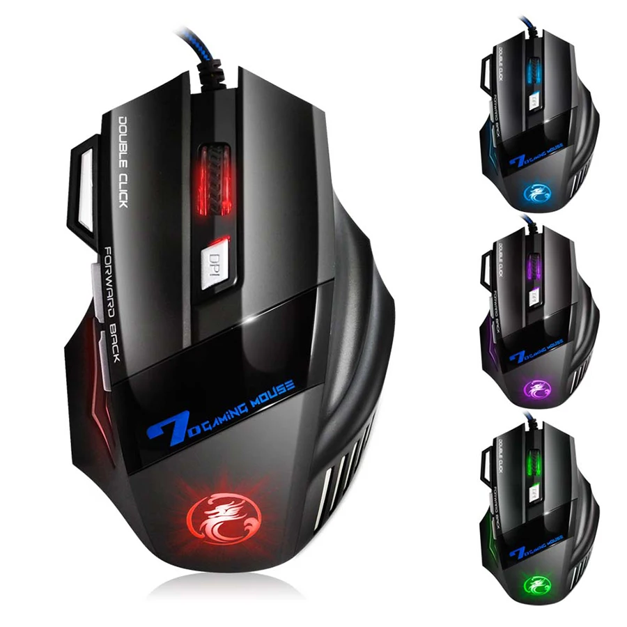 

6pcs/lot Wired Gaming Mouse Gamer 7 Keys Game Mouse PC Mause Optical USB Computer Mouse 5500 DPI Game Mice X7 for LOL DOTA 2