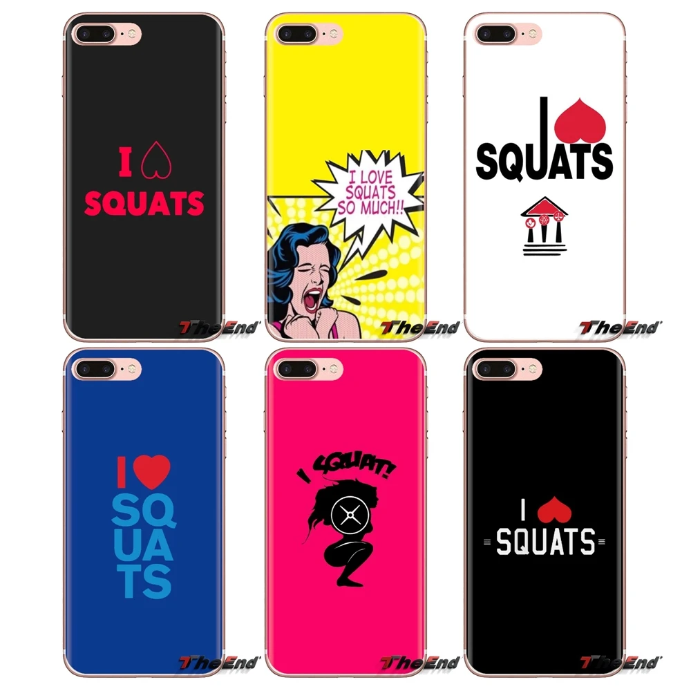 Мягкий чехол I LOVE SQUATS в стиле хип-хоп из хлопка для LG G3 G4 Mini G5 G6 G7 Q6 Q7 Q8 Q9 V10 V20 V30 X Power 2 3
