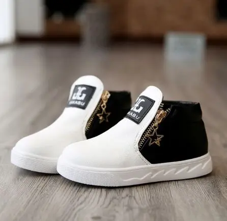 

New Arrival Autumn Children Martin Boots Boys Shoes Girls Fashion Ankle Boots Kids Casual Shoes with Zipper CSH047