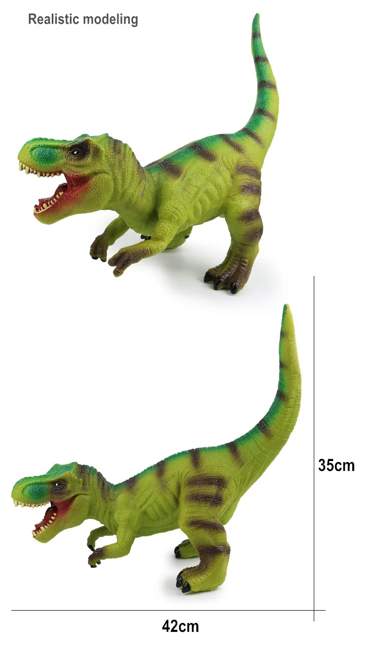 Мир Юрского периода тираннозавр более размер d размер мягкий клей Динозавр Модель Фигурки игрушки динозавры для мальчика Дети подарок 42x18x35 см