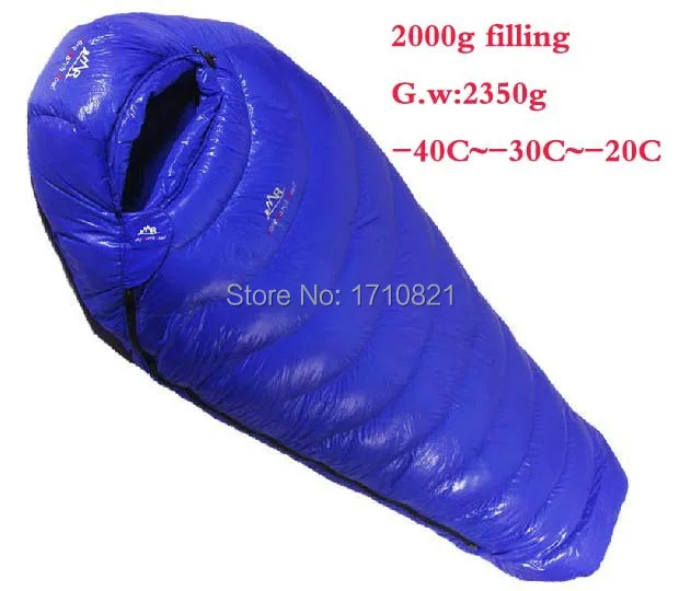 

Duck down 2000g Filling -40C~-20C! Ultra-light down outdoor duck down outdoor adult breathable thickening sleeping bag