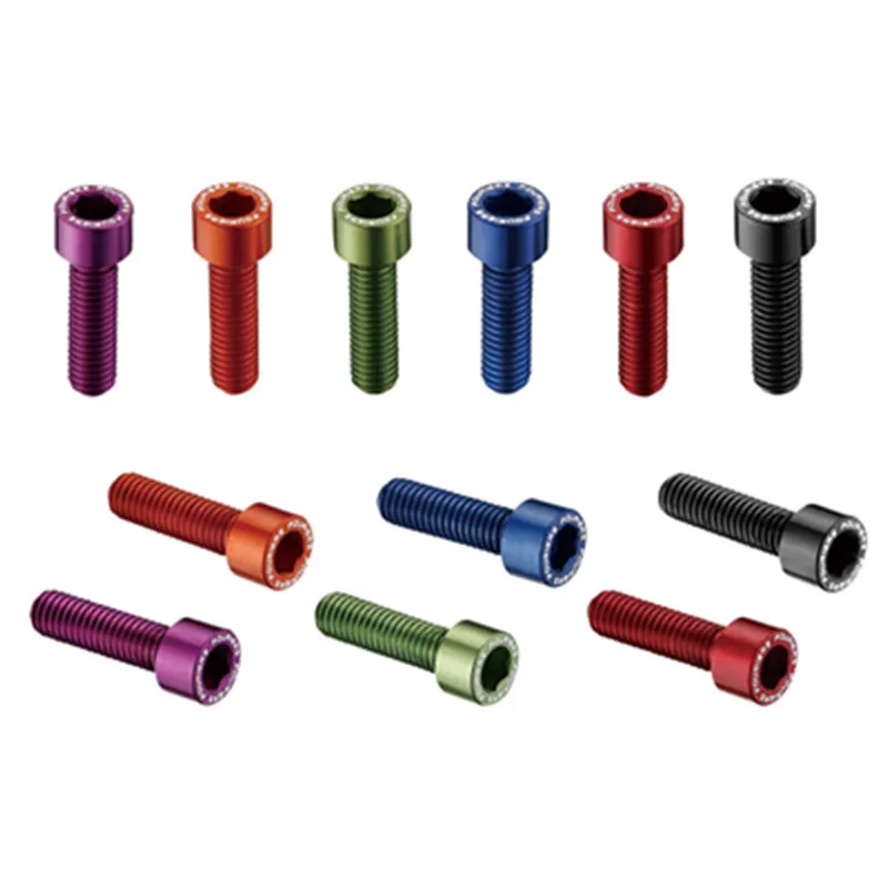 FOURIERS Bicycle Screw Colorful Water bottle cage bolt M5x0.8x17mm