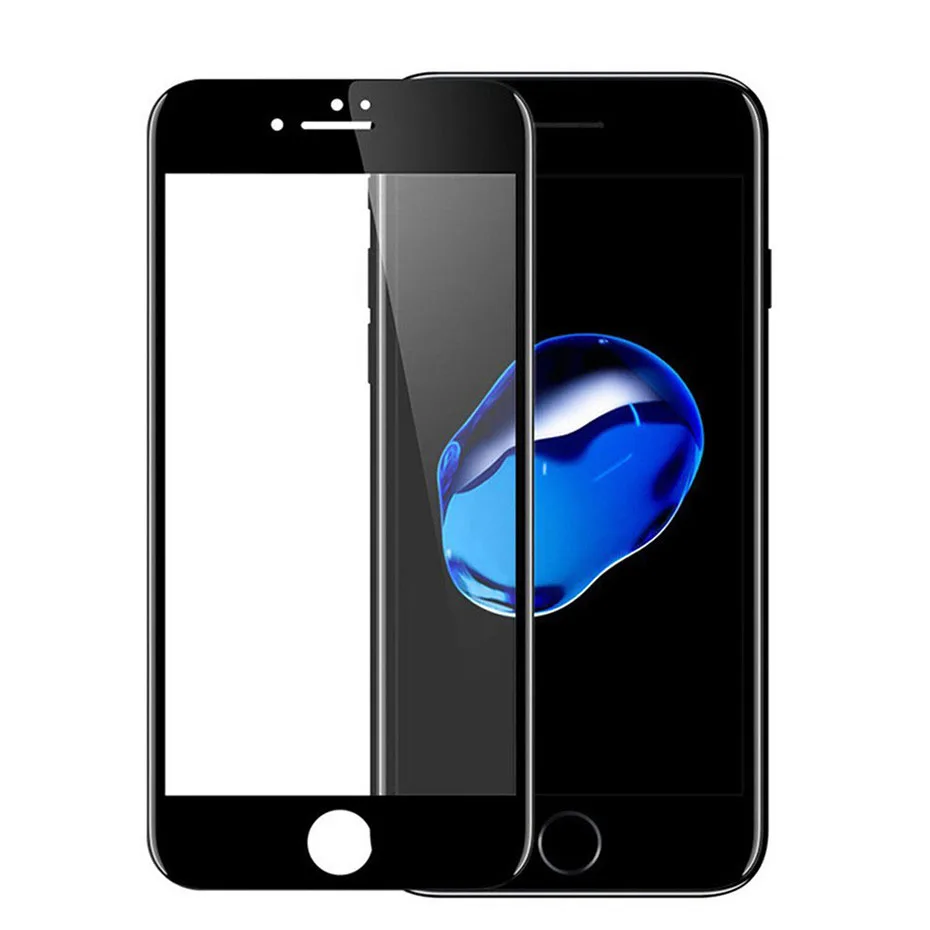 Закаленное стекло для iphone 7 8 6 6s плюс 9 H полное покрытие Защита экрана X XS