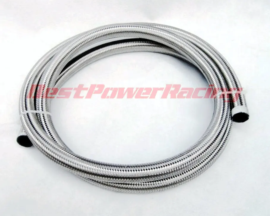 6AN AN6 Stainless Steel Braided Racing Hose Fuel Oil Line x 1 M Meter
