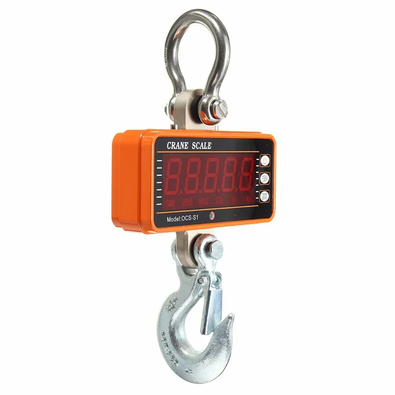 

Digital Hanging Crane Scale OCS-S1 Digital Display 100-1000kg 2000LBS LCD Crane Scale High Accurate Electronic Hook Scale
