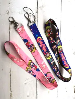 

New 30 pcs cartoon Japanese anime Sailor Moon Cello Phone Key Chain Neck Strap Keys Lanyards gift X-28