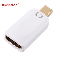 Rankman 1080P Mini DisplayPort DP Male to HDMI Female Adapter Converter Thunderbolt Cable for Mac Macbook Pro Air TV