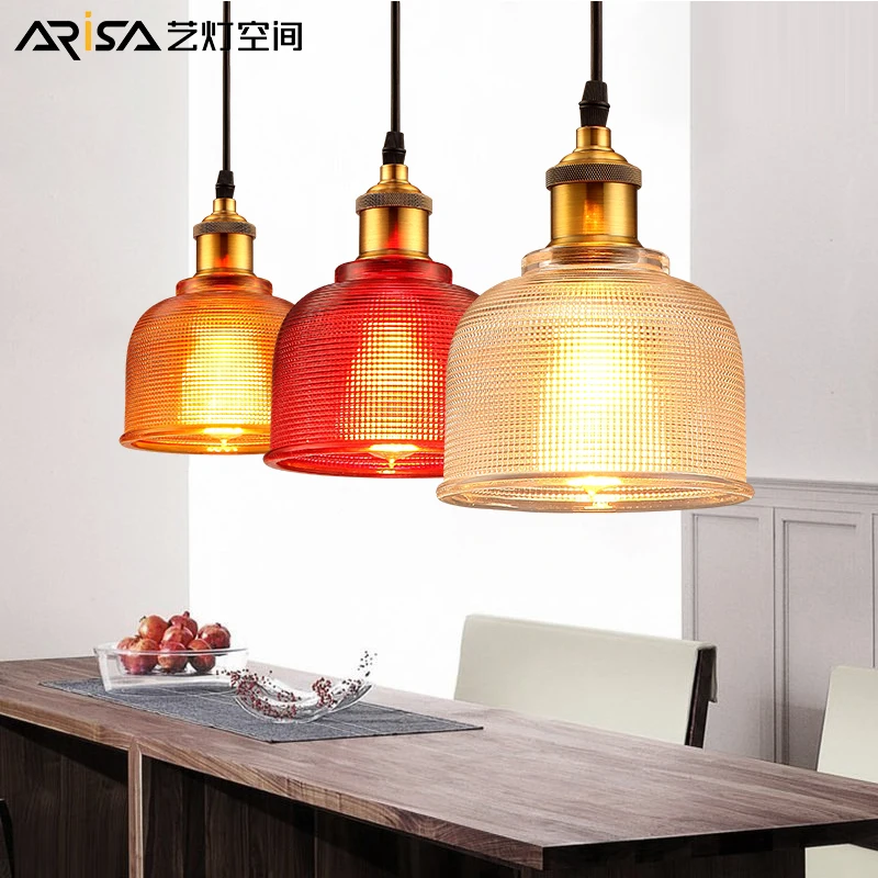 

LED Nordic Cafe Hanging lights Novelty living room Fixtures restaurant bar Retro Lighting Modern iron dining room Pendant Lights